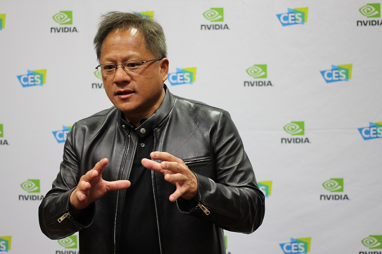 Jensen Huang, Nvidia CEO, speaking on stage